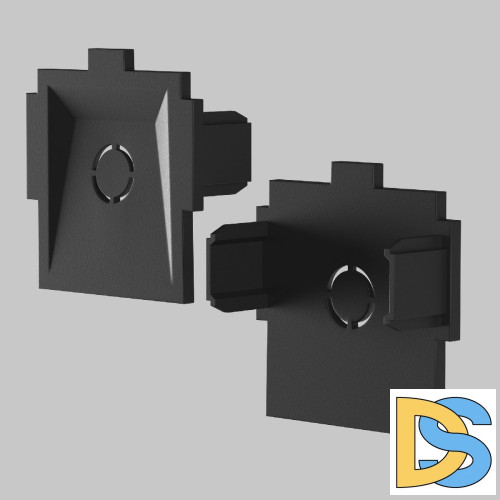 Комплект заглушек к встраиваемому шинопроводу (2 шт.) Maytoni Radity TRA084EC-12B