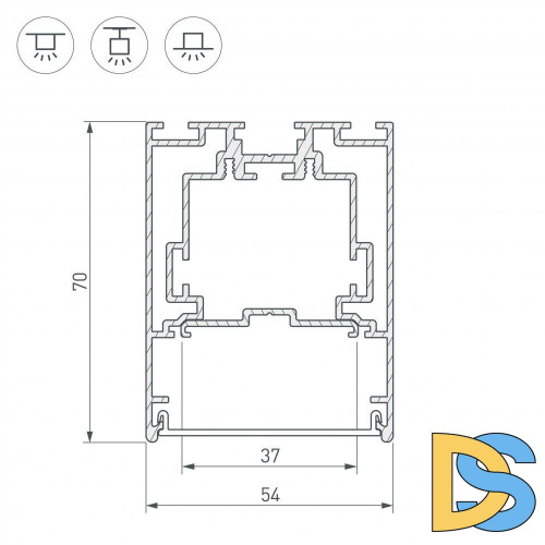 Профиль Arlight S2-LINE-5470 029440