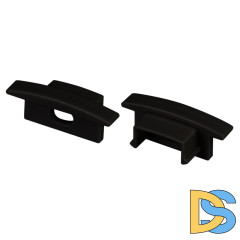 Заглушка Arlight LINE-2308-F BLACK с отверстием 040320