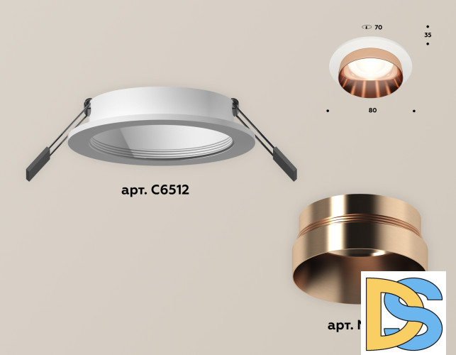 Встраиваемый светильник Ambrella Light Techno Spot XC6512025 (C6512, N6135)