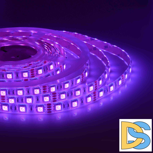 Светодиодная лента Apeyron 12В СТ 14,4Вт/м smd5050 60д/м IP65 5м RGB 12BL