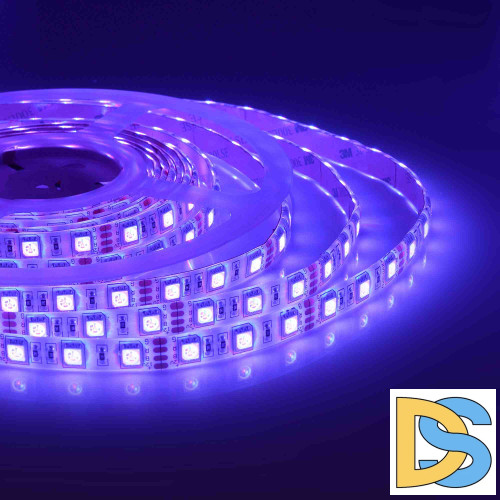 Светодиодная лента Apeyron 12В СТ 14,4Вт/м smd5050 60д/м IP65 5м RGB 12BL