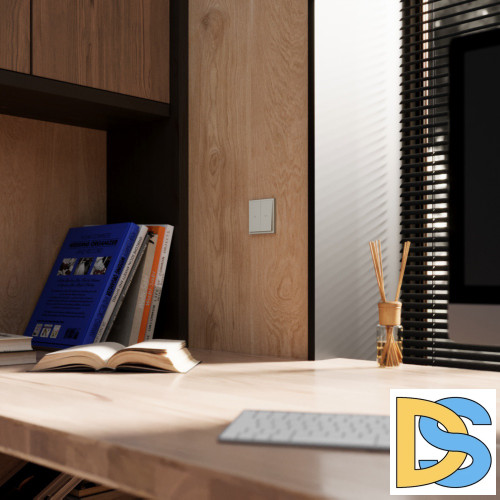 Выключатель встраиваемый VOLTUM S70 для жалюзи 10А, (кашемир)