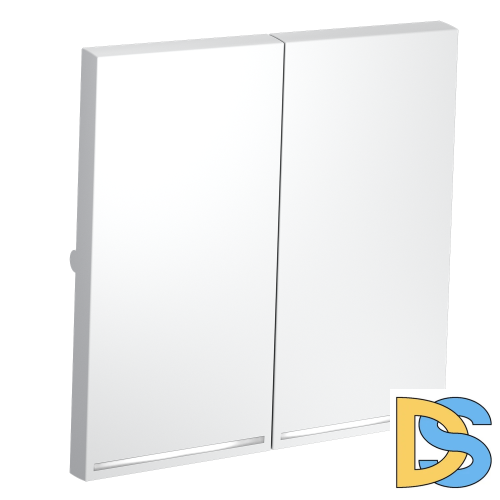 Клавиши для выключателя/переключателя двухклавишного с подсветкой, S70 (белый матовый)