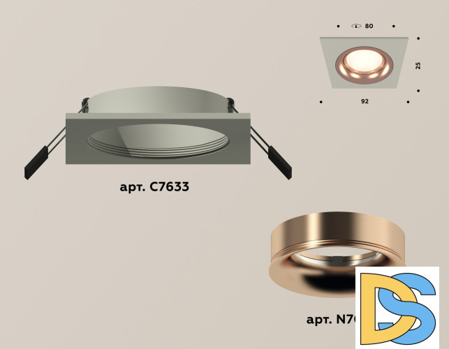 Встраиваемый светильник Ambrella Light Techno XC7633006 (C7633, N7015)