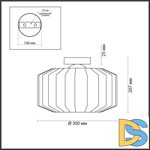 Потолочный светильник Odeon Light BINGA 4747/1C