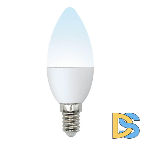 Лампа светодиодная (UL-00002374) Uniel E14 6W 4000K матовая LED-C37-6W/NW/E14/FR/MB PLM11WH