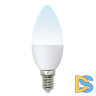 Лампа светодиодная (UL-00002374) Uniel E14 6W 4000K матовая LED-C37-6W/NW/E14/FR/MB PLM11WH