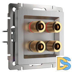 Акустическая розетка Werkel cеребряный рифленый W1185009 4690389159916