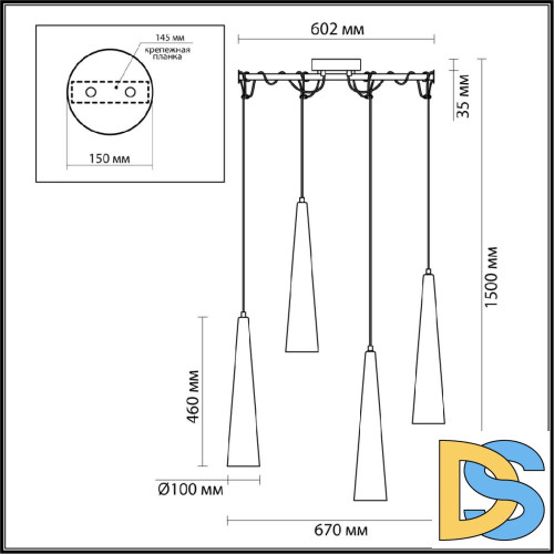 Подвесной светильник Odeon Light Lump 5043/42L