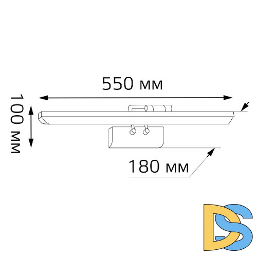 Подсветка для зеркал Gauss Medea BR024