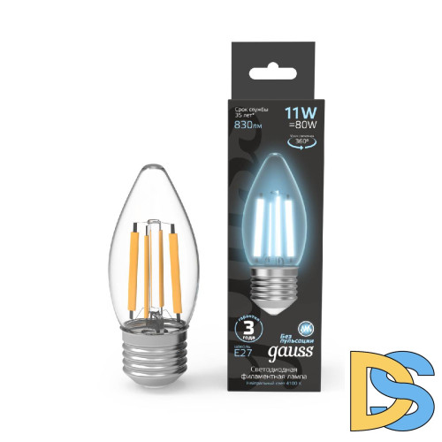 Лампа светодиодная Gauss Filament E27 7W 4100K 103802207