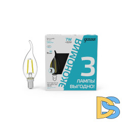Лампа светодиодная Gauss Filament E14 7W 4100K 104901207T