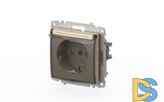 Розетка с крышкой, заземлением и защитой от детей ELBI Zena Vega 609-012500-219
