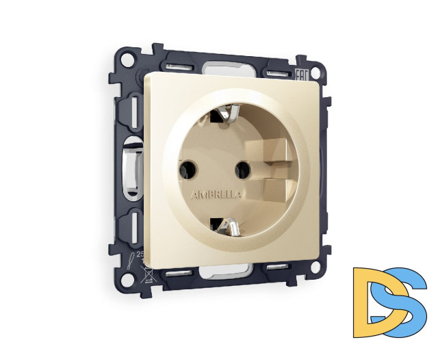 Комплект механизма розетки с/з на винтовых зажимах Ambrella Volt Alfa MA606010