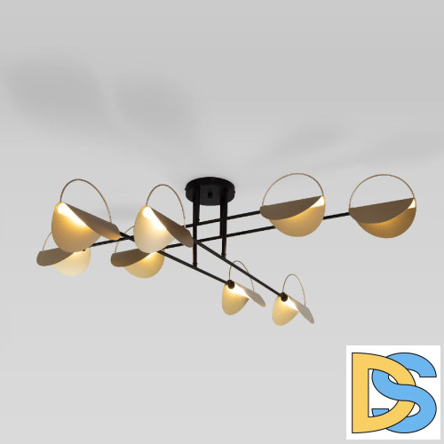 Потолочная люстра Eurosvet Grazia 70148/8 черный/золото a062043