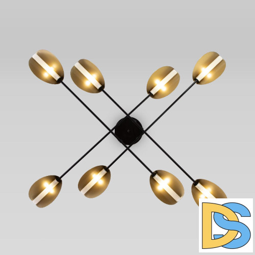 Потолочная люстра Eurosvet Grazia 70148/8 черный/золото a062043