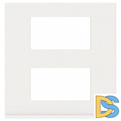 Рамка 2-ая (двойная) вертикальная, Стекло Белое, серия Unica Pure, Schneider Electric