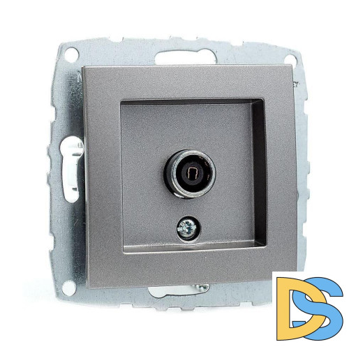 Розетка TV концевая с экраном Mono Electric Despina-Larissa антрацит 500-002405-138