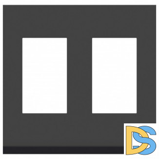 Рамка 2-ая (двойная), Стекло Черное/Антрацит, серия Unica Pure, Schneider Electric