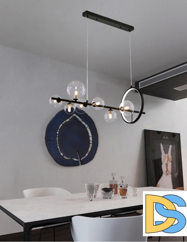 Подвесная люстра Delight Collection Art Deco Bubble KG1233P-7 black/clear
