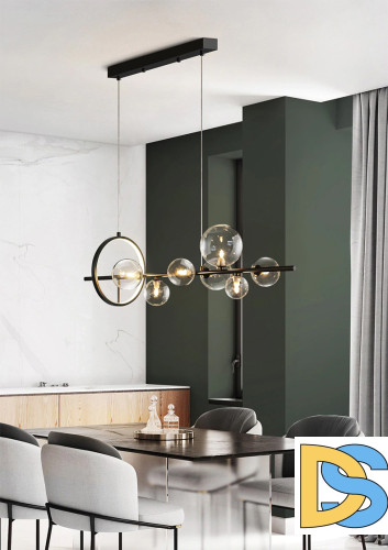 Подвесная люстра Delight Collection Art Deco Bubble KG1233P-7 black/clear