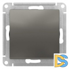 Выключатель 1-клавишный, Сталь, серия Atlas Design, Schneider Electric