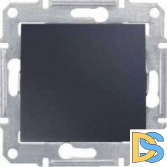 Выключатель 2-клавишный проходной (с двух мест), Графит, серия Sedna, Schneider Electric