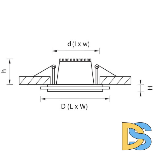 Встраиваемый светодиодный светильник Elvan VLS-705R-6W-NH-Wh