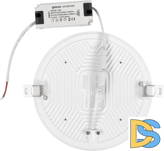 Встраиваемый светодиодный светильник Gauss Frameless круг 967511224