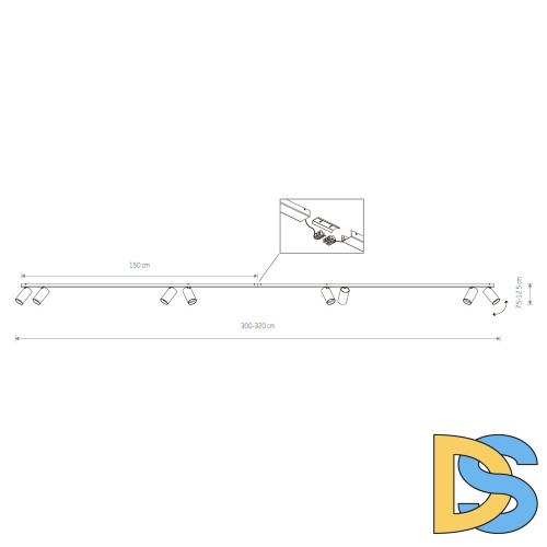 Спот Nowodvorski Mono 2x150 7750