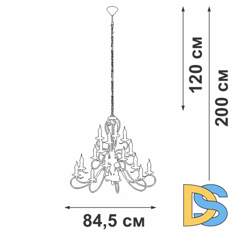 Подвесная люстра Vitaluce V1859-1/16