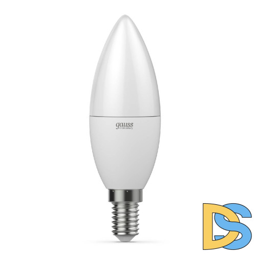 Лампа светодиодная Gauss E14 12W 6500K свеча матовая 33132
