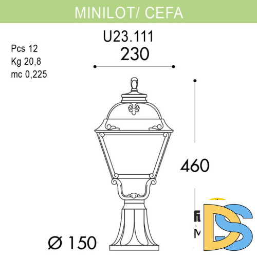 Садовый светильник Fumagalli U23.111.000.WYF1R