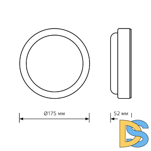 Настенно-потолочный светодиодный светильник Gauss Lite 126418320