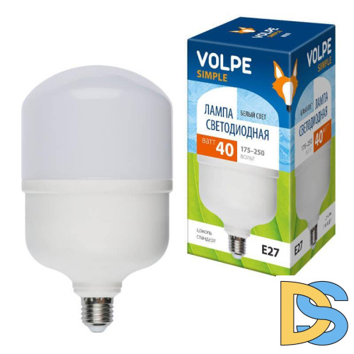 Лампа LED сверхмощная (UL-00002905) Volpe E27 40W (350W) 4000K LED-M80-40W/NW/E27/FR/S
