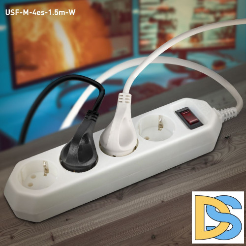 Сетевой фильтр Эра USF-M-4es-1.5m-W Б0019741