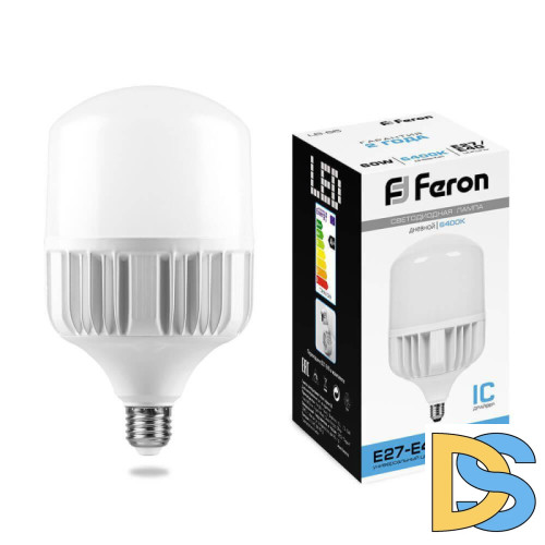 Лампа светодиодная Feron E27-E40 60W 6400K Цилиндр Матовая LB-65 25782