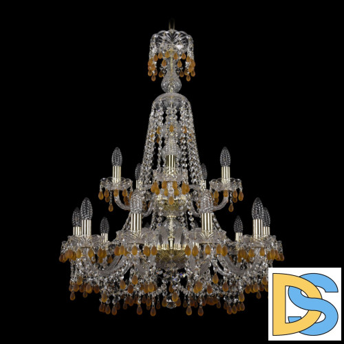 Подвесная люстра Bohemia Ivele Crystal 1410/10+5/240/XL-91/2d G V1003