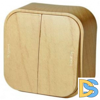Выключатель Legrand Quteo 2-клавишный (сосна), 782262