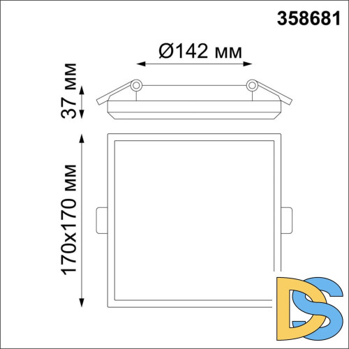 Встраиваемый влагозащищенный светильник Novotech Pandora 358681