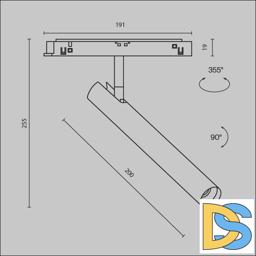 Трековый магнитный светильник Maytoni Technical Magnetic track system Exility Focus T TR141-2-6W4K-M-B