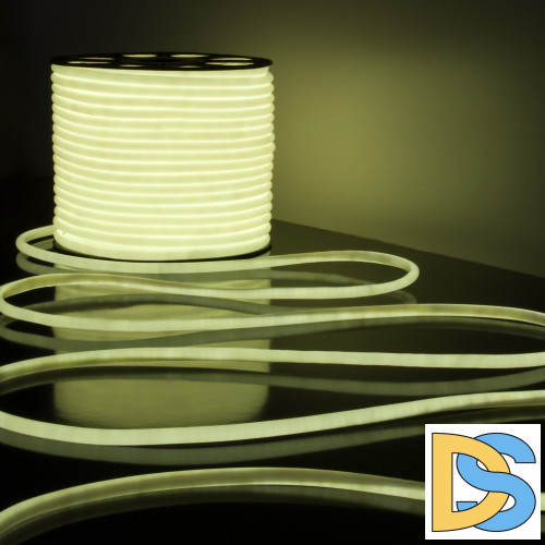 Светодиодный гибкий неон Elektrostandard 220V 9,6W 144Led 2835 IP67 круглый холодный белый, 50 м 4690389134692