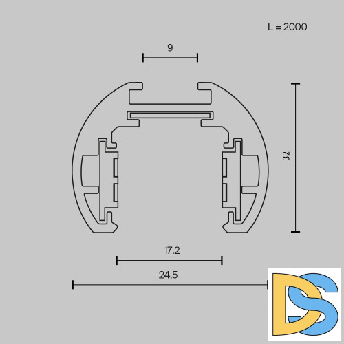 Шинопровод магнитный Maytoni Exility TRXM034-R-412B