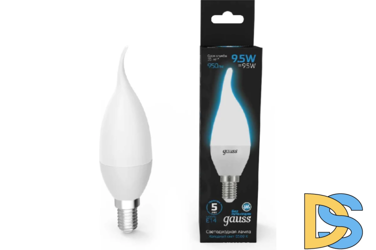 Лампа светодиодная Gauss E14 9,5W 6500K матовая 104101310
