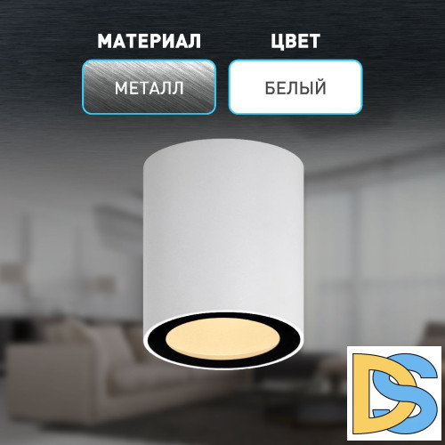 Накладной светильник Эра OL48 WH/BK Б0059799