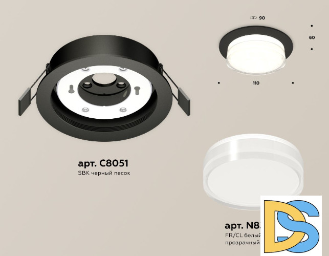 Встраиваемый светильник Ambrella Light Techno spot (C8051, N8399) XC8051024