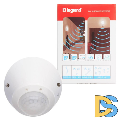 Датчик движения Legrand Etika без нейтрали 400W слоновая кость 672317