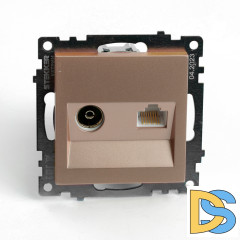 Розетка телевизионная 1-местная Stekker GLS00-7106-02 Катрин 49184