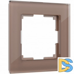 Рамка на 1 пост (латте, стекло) W0011142